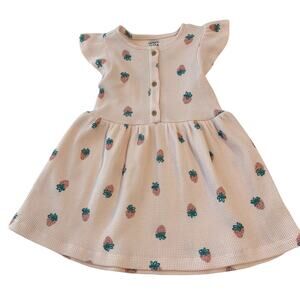 Carter's Strawberry Flutter Sleeve Dress 4T
